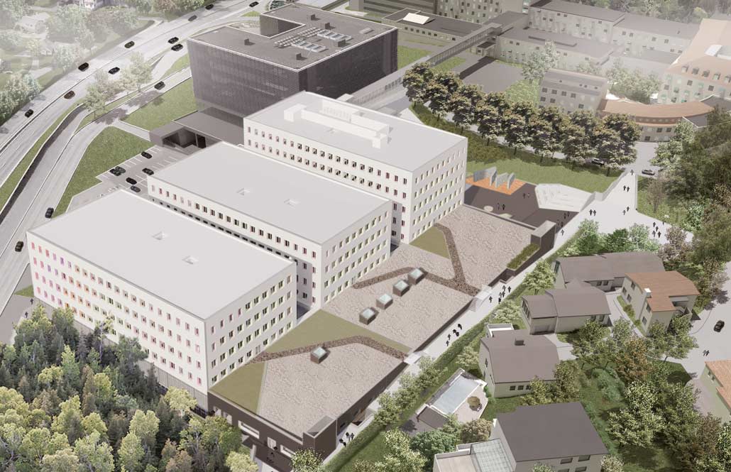The Norwegian Radium Hospital Innovation Campus. Illustration: Dark Arkitekter.